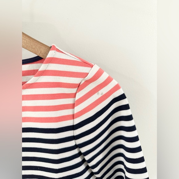 Draper James Stripe Ponte Long Sleeve Tee Blue Red Size XS - Picture 8 of 9